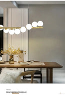 GobekUsa Modern LED Glass Chandelier for Dining Room