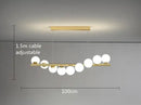 GobekUsa Modern LED Glass Chandelier for Dining Room