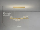 GobekUsa Modern LED Glass Chandelier for Dining Room