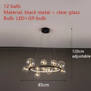 GobekUsa Modern LED Glass Chandelier with Adjustable Cord