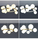 GobekUsa Modern LED Glass Chandelier with Adjustable Cord