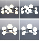 GobekUsa Modern LED Glass Chandelier with Adjustable Cord