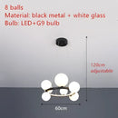 GobekUsa Modern LED Glass Chandelier with Adjustable Cord