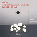 GobekUsa Modern LED Glass Chandelier with Adjustable Cord
