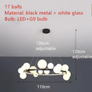 GobekUsa Modern LED Glass Chandelier with Adjustable Cord