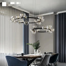 GobekUsa Modern LED Glass Chandelier with Adjustable Cord