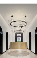 GobekUsa Modern LED Glass Chandelier with Adjustable Cord