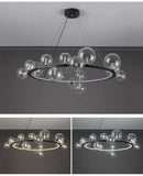 GobekUsa Modern LED Glass Chandelier with Adjustable Cord