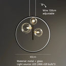 GobekUsa Modern LED Glass Chandelier with Adjustable Cord