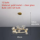 GobekUsa Modern LED Glass Chandelier with Adjustable Cord