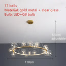 GobekUsa Modern LED Glass Chandelier with Adjustable Cord