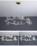 GobekUsa Modern LED Glass Chandelier with Adjustable Cord