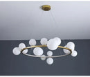 GobekUsa Modern LED Glass Chandelier with Adjustable Cord