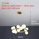 GobekUsa Modern LED Glass Chandelier with Adjustable Cord