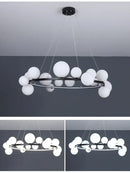 GobekUsa Modern LED Glass Chandelier with Adjustable Cord