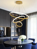 GobekUsa Modern LED Pendant Lamp in Black