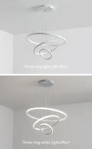 GobekUsa Modern LED Pendant Lamp in Black