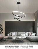GobekUsa Modern LED Pendant Lamp in Black