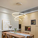 GobekUsa Modern LED Ring Pendant Chandelier - Black
