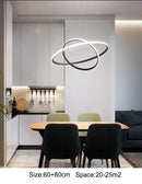 GobekUsa Modern LED Ring Pendant Chandelier - Black