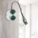 GobekUsa Modern LED Sconce Lamp with Chrome Metal Shade - Warm/White Lighting