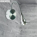 GobekUsa Modern LED Sconce Lamp with Chrome Metal Shade - Warm/White Lighting