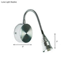 GobekUsa Modern LED Sconce Lamp with Chrome Metal Shade - Warm/White Lighting
