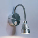GobekUsa Modern Metal LED Wall Sconce with Adjustable Reading Light in Warm/White Chrome Finish