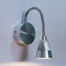 GobekUsa Modern Metal LED Wall Sconce with Adjustable Reading Light in Warm/White Chrome Finish