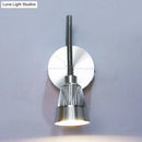 GobekUsa Modern Metal LED Wall Sconce with Adjustable Reading Light in Warm/White Chrome Finish