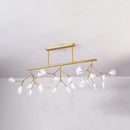 GobekUsa Modern Metal Linear Island Light: Branching LED Pendant Fixture