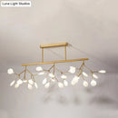 GobekUsa Modern Metal Linear Island Light: Branching LED Pendant Fixture