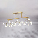 GobekUsa Modern Metal Linear Island Light: Branching LED Pendant Fixture