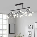 GobekUsa Modern Metal Linear Island Light: Branching LED Pendant Fixture