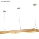 GobekUsa Modern Minimalist Beige Wood LED Island Pendant Lighting