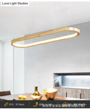 GobekUsa Modern Minimalist Wooden LED Strip Pendant Light for Restaurants