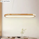 GobekUsa Modern Minimalist Wooden LED Strip Pendant Light for Restaurants