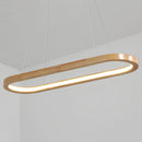 GobekUsa Modern Minimalist Wooden LED Strip Pendant Light for Restaurants