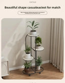 Modern gold 5 tier plant stand with wheels living room flower rack by Decorbites
