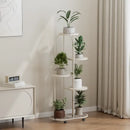 Modern gold 5 tier plant stand with wheels living room flower rack by Decorbites