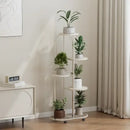 Modern gold 5 tier plant stand with wheels living room flower rack by Decorbites