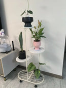 Modern gold 5 tier plant stand with wheels living room flower rack by Decorbites