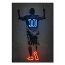 Modern neon american football wall art poster bedroom decor by Decorbites