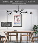 GobekUsa Modern Nordic Glass Chandeliers with LED