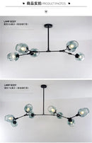 GobekUsa Modern Nordic Glass Chandeliers with LED Lighting