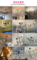 GobekUsa Modern Nordic Glass Chandeliers with LED Lighting