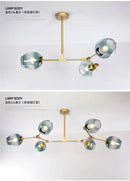 GobekUsa Modern Nordic Glass Chandeliers with LED Lighting