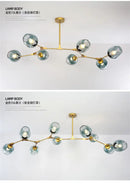 GobekUsa Modern Nordic Glass Chandeliers with LED Lighting