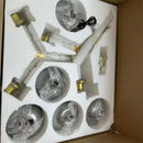 GobekUsa Modern Nordic Glass Chandeliers with LED Lighting