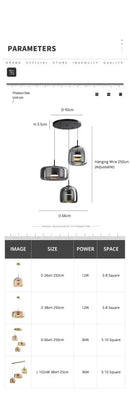 GobekUsa Modern Nordic Glass Pendant Lamp by Decorbites
